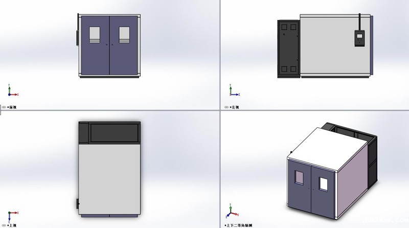 步入式恒温恒湿实验室结构图 步入式恒温恒湿实验室结构图