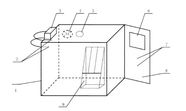 硅藻泥材料甲醛净化性能舱的结构(图1) 硅藻泥材料甲醛净化性能舱的结构(图1)